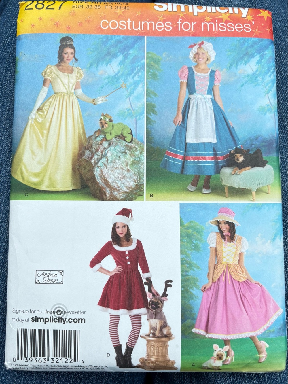 Simplicity Pattern 2827 HH for Misses’ Costumes